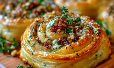 Blue Cheese, Walnut and Thyme Pull Apart Puff Pastry Twirl – A Delightful Appetizer Delight