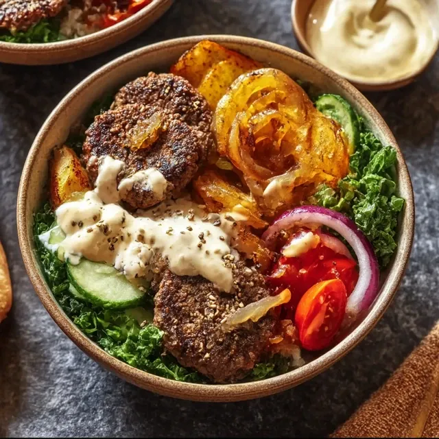 Burger Bowls with Caramelized Onion Aioli – A Delicious 30-Minute Meal
