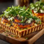 Butternut Ricotta Tart With Fiery Rocket Salad