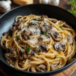 Caramelized Leek and Mushroom Gruyere Pasta