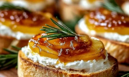 Caramelized Pear & Goat Cheese Crostini with Rosemary: A Mouthwatering Appetizer