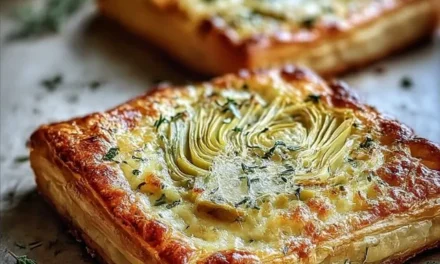 Cheesy Puff Pastry with Artichokes and Herbs: A Heavenly Appetizer Ready in a Snap