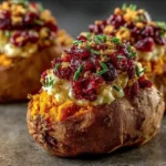 Cranberry Apple Twice-Baked Sweet Potatoes