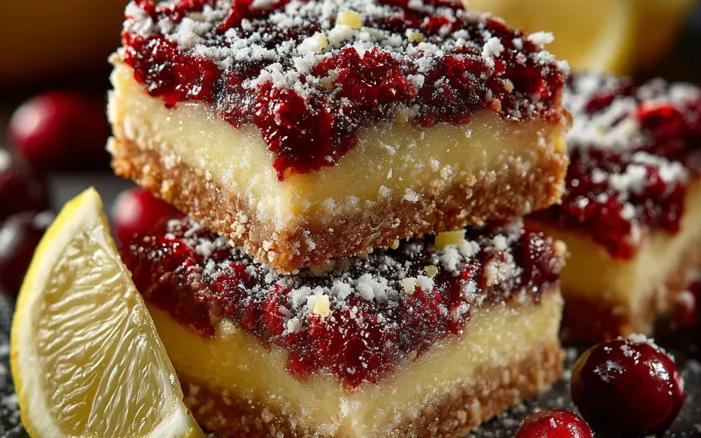 Cranberry Lemon Bars: A Tantalizing 15-Minute Treat