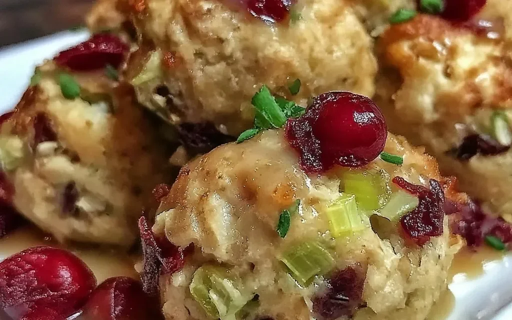 Cranberry & Turkey Stuffing Balls: A Festive and Flavorful Appetizer