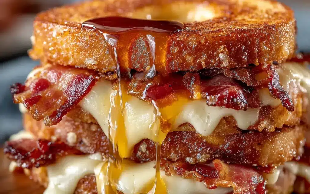 Donut Grilled Cheese With Bacon Maple: An Indulgent Delight