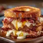 Donut Grilled Cheese With Bacon Maple