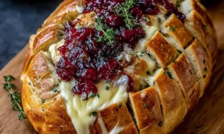 Garlic Herb Sourdough Bread Stuffed With Brie & Cranberry: A Mouthwatering Masterpiece