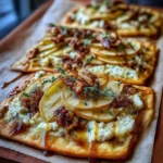 Goat Cheese & Roasted Apple Flatbread with Sweet Cinnamon Drizzle