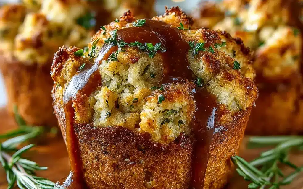 Gravy-Stuffed Stuffing Muffins: A Comforting Holiday Twist