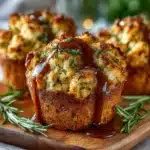 Gravy-Stuffed Stuffing Muffins