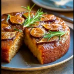 Honey and Rosemary Upside Down Fig Cake