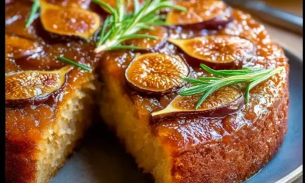 Honey and Rosemary Upside Down Fig Cake: A Delightful Dessert Delight