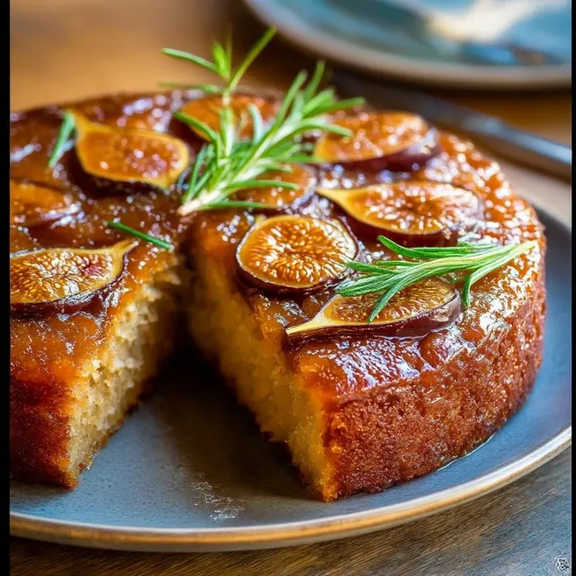 Honey and Rosemary Upside Down Fig Cake: A Delightful Dessert Delight