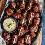 Mustard Hasselback Kielbasa Bites