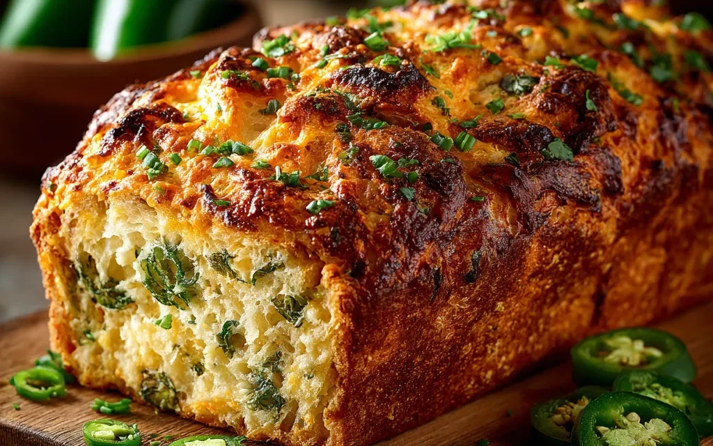 No-knead Cheddar-jalapeño Bread – A Quick and Flavorful Homemade Delight