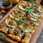 Pear, Gorgonzola, and Walnut Flatbread