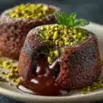 Pistachio Chocolate Lava Cakes