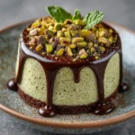 Pistachio Mousse with Chocolate Ganache