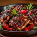 Raspberry Chipotle Chicken Thighs