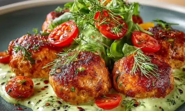 Salmon Balls with Creamy Avocado Sauce – A Delightful Seafood Treat