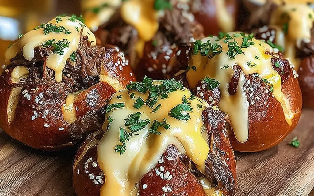 Smoked Brisket & Beer Cheese Pretzel Bombs – A Delightful Flavor Explosion