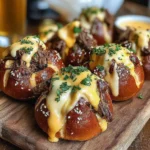 Smoked Brisket & Beer Cheese Pretzel Bombs