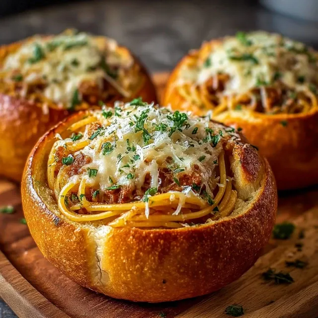 Spaghetti Garlic Bread Bowls: A Delectable Dinner in No Time
