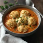 Tomato Soup & Cheesy Herbed Dumplings