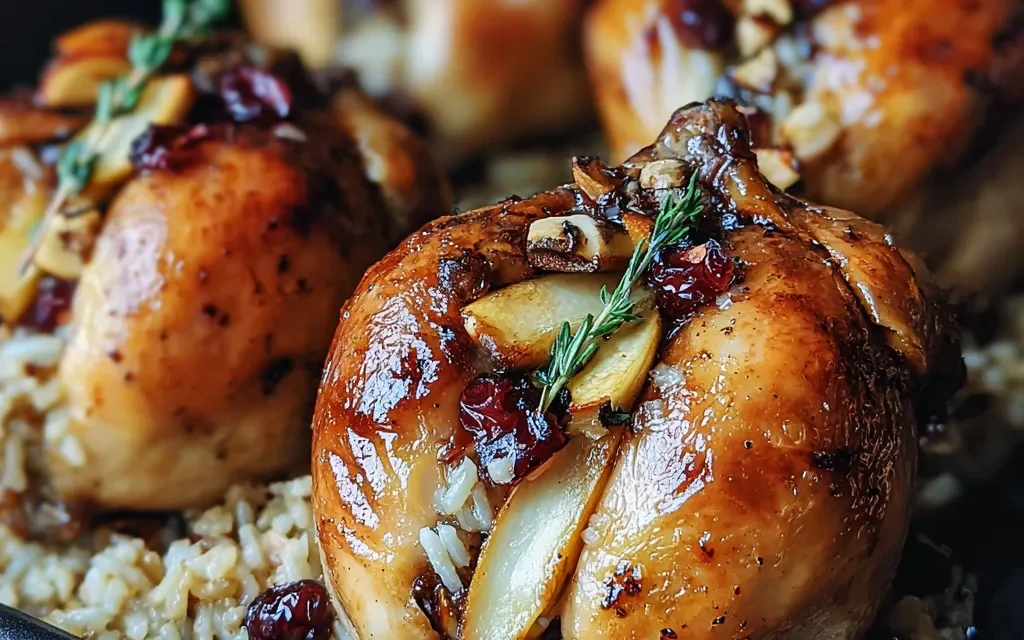 Cornish Hens with Apple-Cranberry Rice Stuffing: A Delightful Holiday Feast
