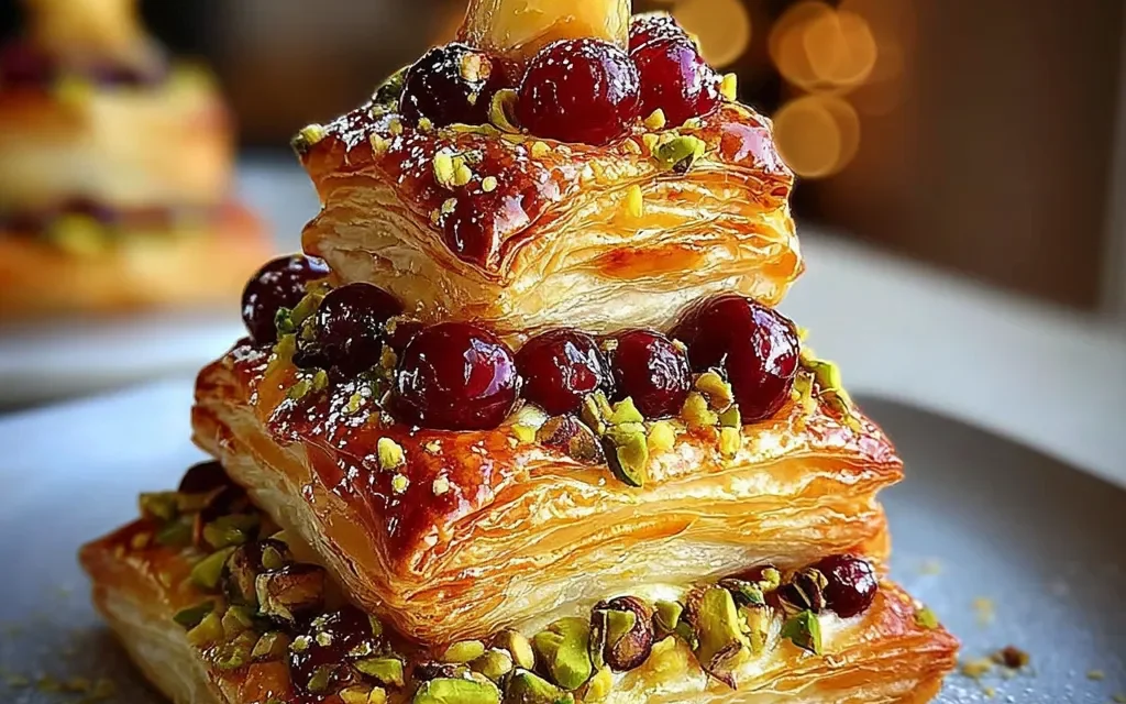 Cranberry, Camembert & Pistachio Christmas Tree Puff Pastry – A Delectable Holiday Delight