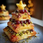 Cranberry, Camembert & Pistachio Christmas Tree Puff Pastry