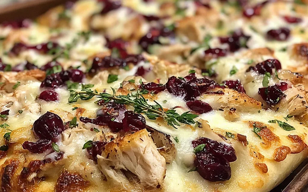 Cranberry Chicken & Brie Pizza – A Delicious Family-Style Favorite