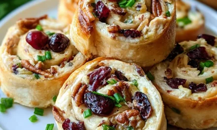 Creamy Chicken Cranberry Pecan Pinwheels – Restaurant-Quality Appetizer