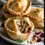 Mini Thanksgiving Turkey & Cranberry Pot Pies