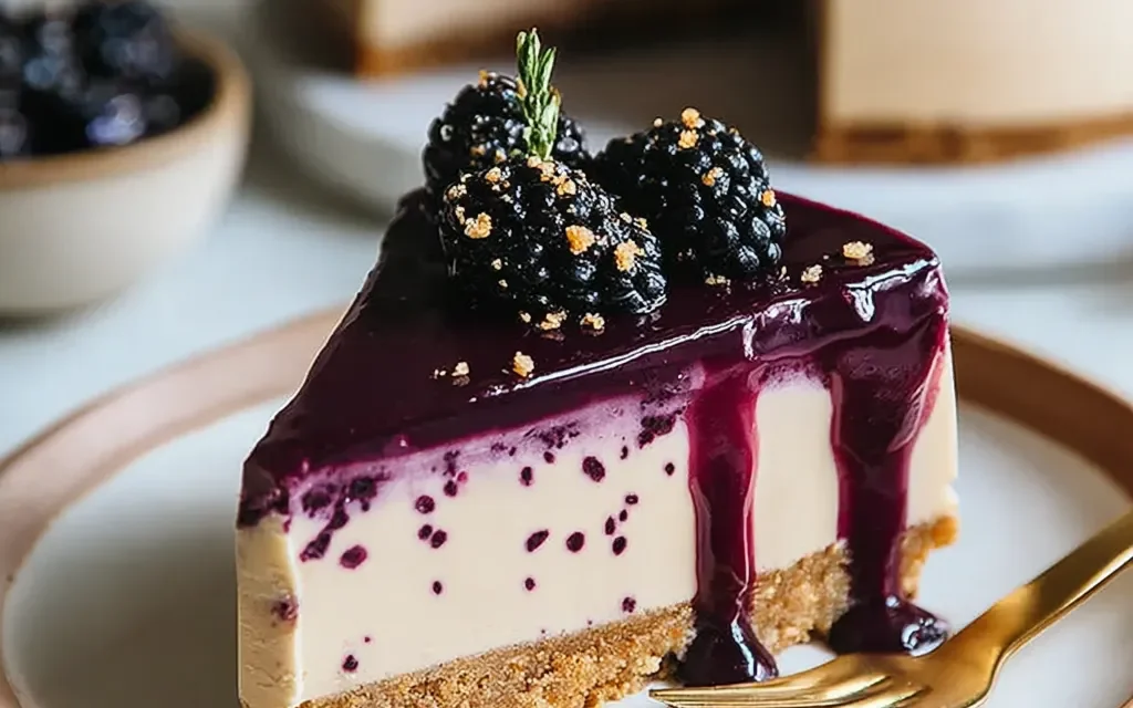 Mulberry & Earl Grey Cheesecake – A Tantalizing Twist on a Classic