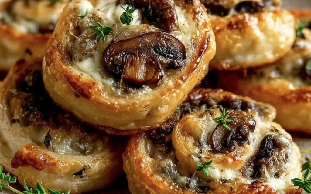 Mushroom and Cheese Pinwheels: A Heavenly Appetizer