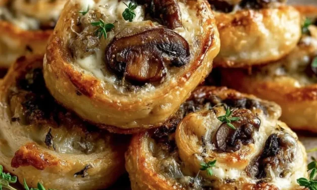 Mushroom and Cheese Pinwheels: A Heavenly Appetizer