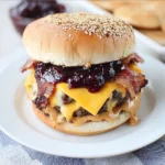Peanut Butter & Jelly Bacon Cheeseburger
