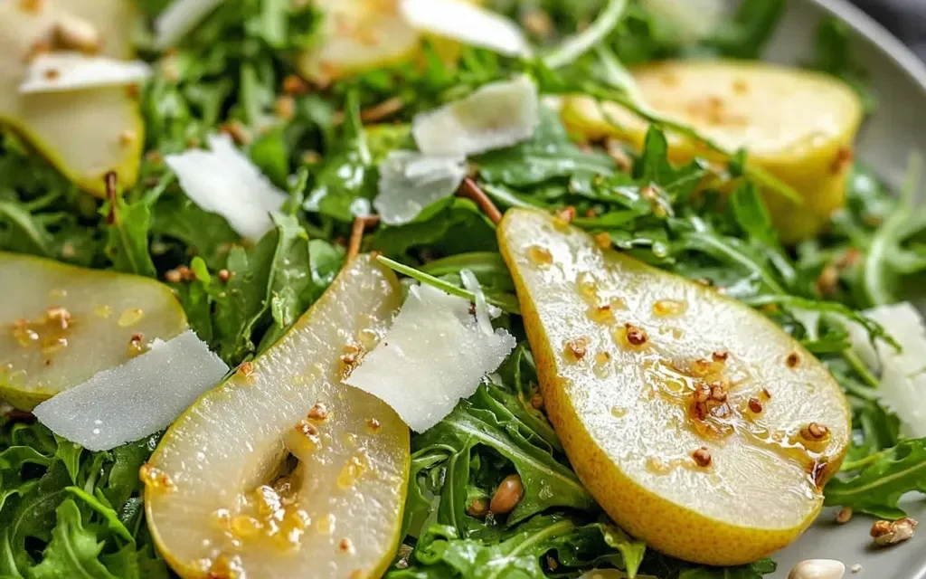 Pear and Arugula Salad with Honey Vinaigrette: A Refreshing 20-Minute Delight