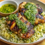 Peruvian Chicken with Aji Verde & Cilantro Rice