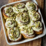 Small Batch Pistachio Cream Cinnamon Rolls