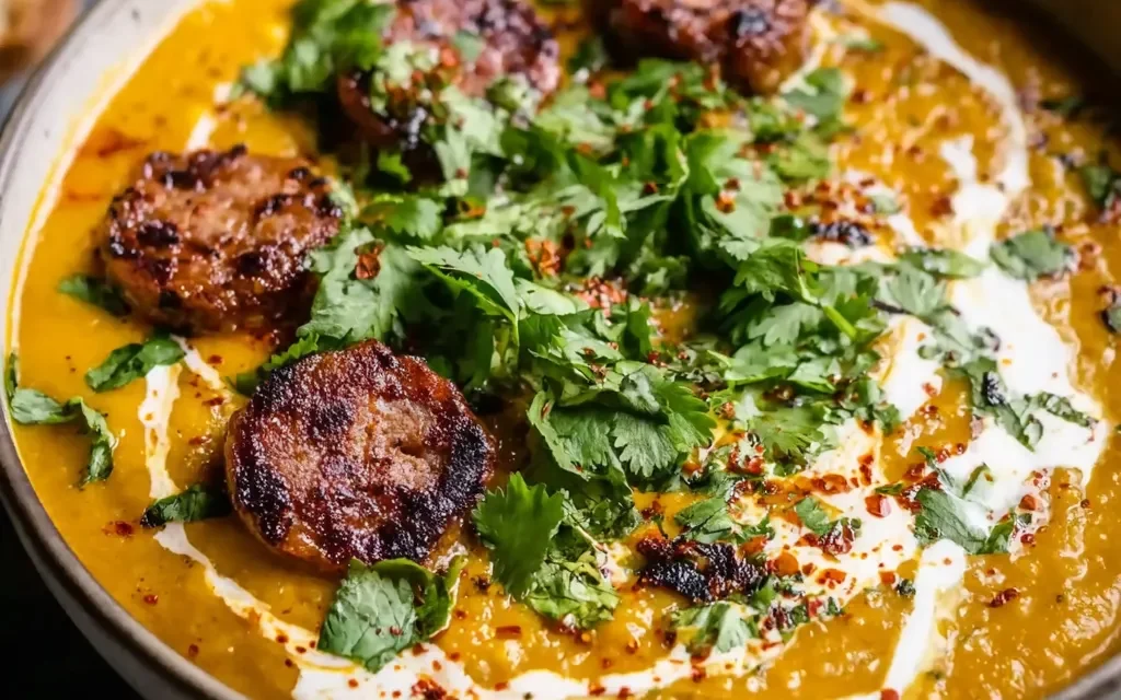 Spicy Chorizo Pumpkin Soup: A Delectable and Easy-to-Make Delight