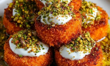Sweet Potato Croquettes with Burrata Dip & Pistachio Crunch – A Delicious Homemade Appetizer