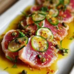 Tuna Crudo with Citrus Caper Vinaigrette