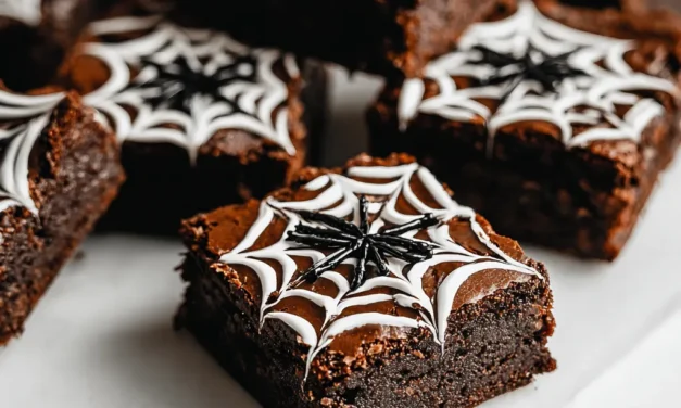 Easy White Chocolate Spiderweb Brownies for Festive Celebrations
