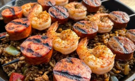 Andouille Sausage & Shrimp Skewers: A Comforting Grilled Delight