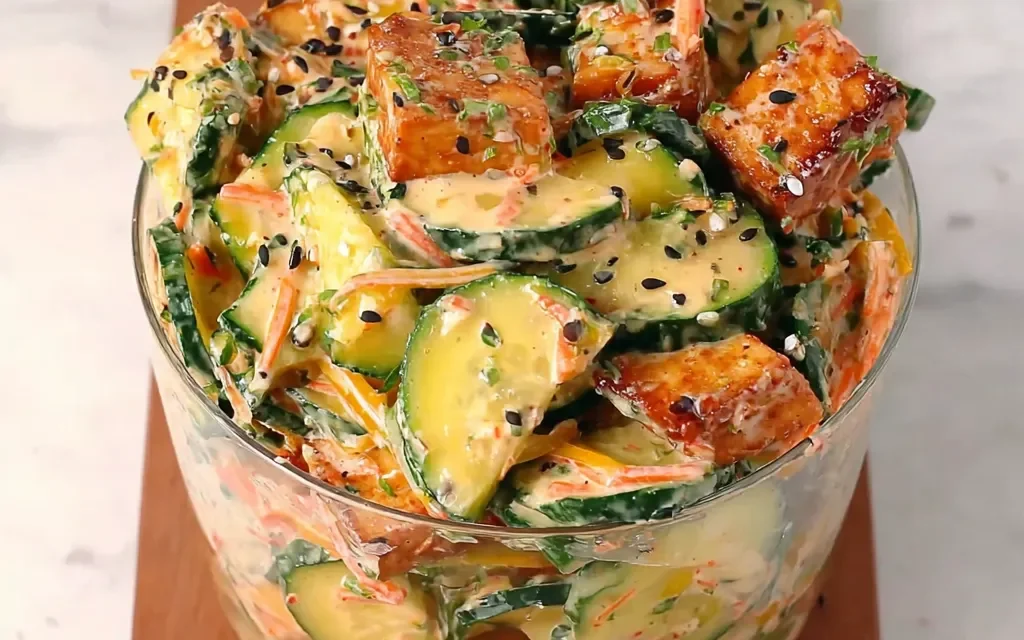 Effortless 15-Minute Asian Cucumber Salad with Crispy Tofu