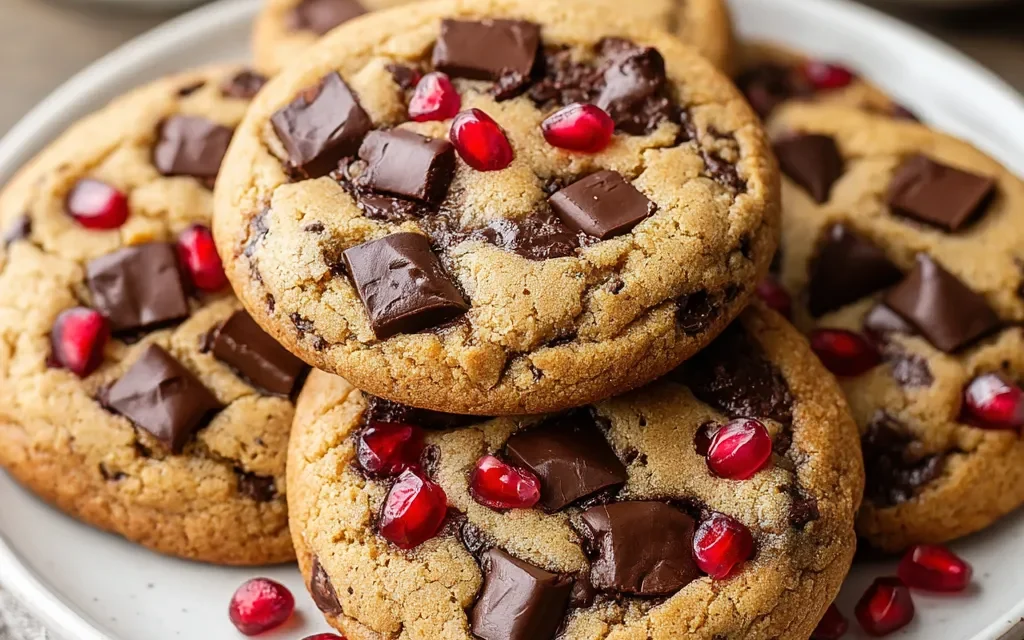 Chocolate Chip Cookies with Pomegranate Seeds: A Heavenly 20-Minute Treat