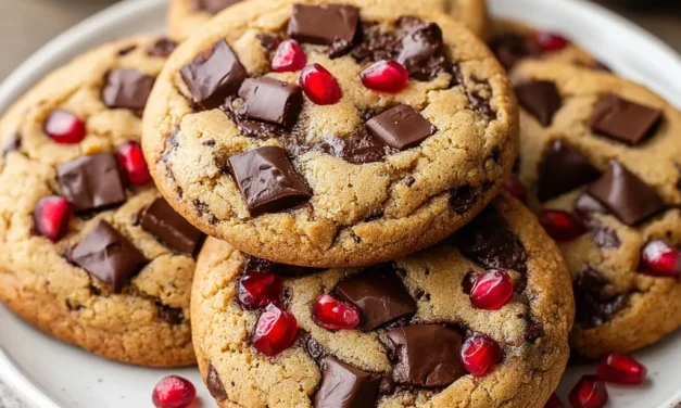 Chocolate Chip Cookies with Pomegranate Seeds: A Heavenly 20-Minute Treat